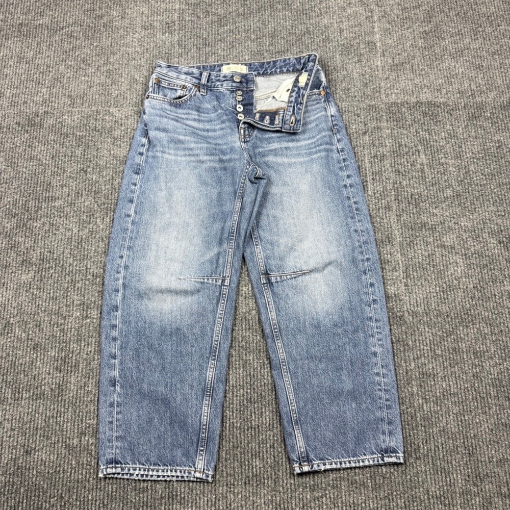 Madewell The Darted Barrel-Leg Jean Irmo Wash Blue Size 24P NS058